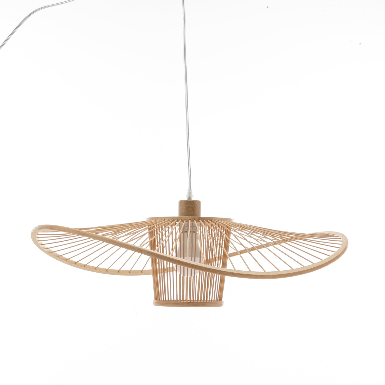 Premium Elysian Breeze Hand-Woven Bamboo Pendant Lamp - 60cm