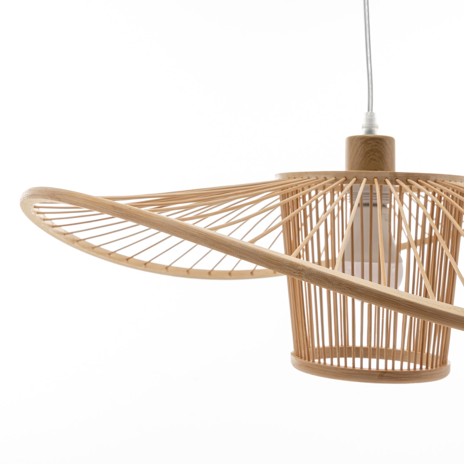 Premium Elysian Breeze Hand-Woven Bamboo Pendant Lamp - 60cm