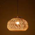 Premium Solara Sphere Bamboo Cage Pendant Light with Adjustable Suspension