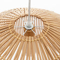 Premium Solara Sphere Bamboo Cage Pendant Light with Adjustable Suspension