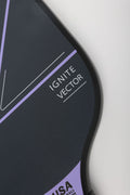 IGNITE Vector Graphite Carbon Fiber Pickleball Paddle with Perforated Grip - Black/Purple