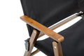 Premium Bamboo Canvas Camping Chair - Black