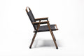 Premium Bamboo Canvas Camping Chairs - 2 Pack, Black