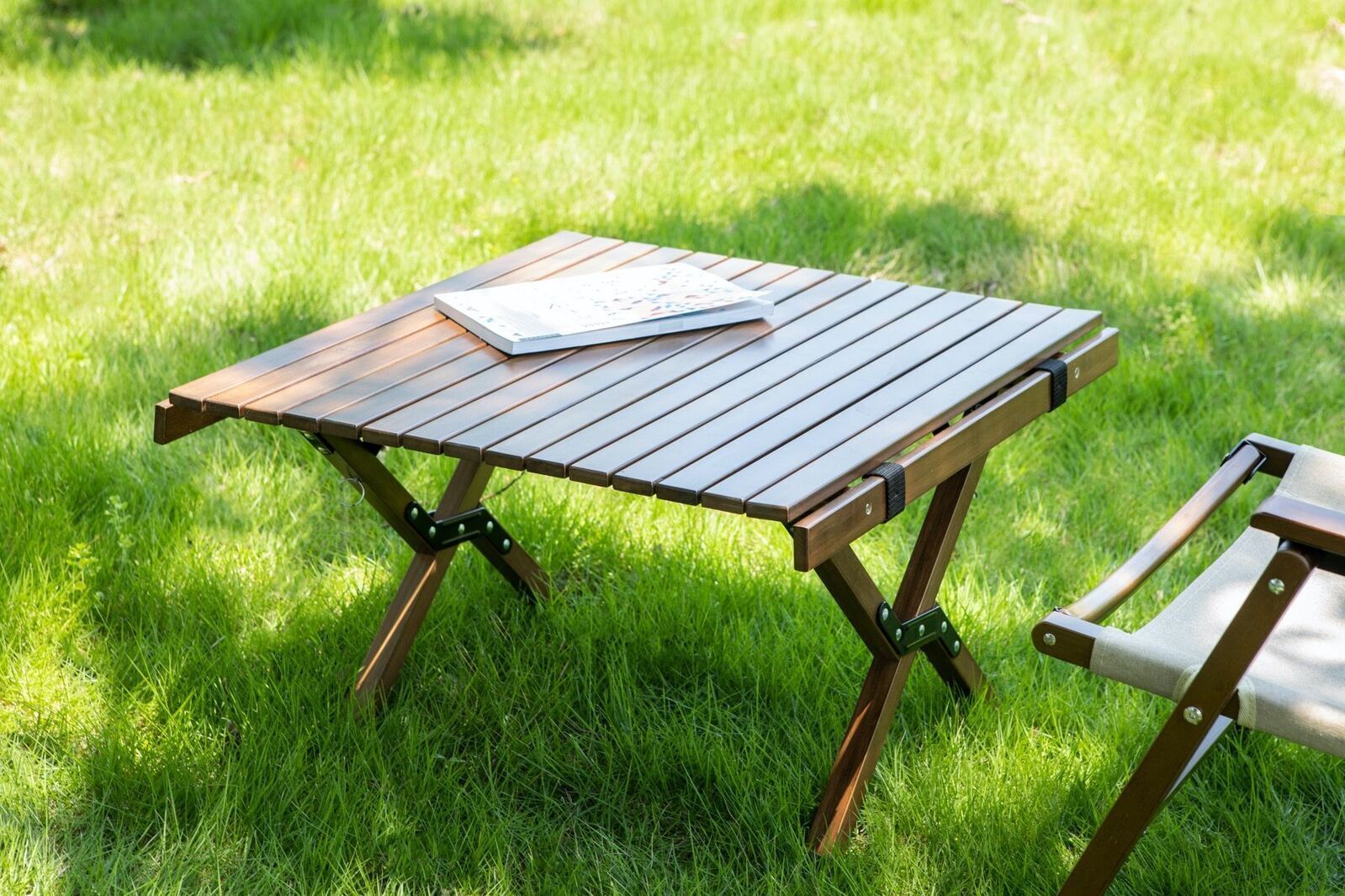 Premium Foldable Bamboo Camping Table - Small 62cm