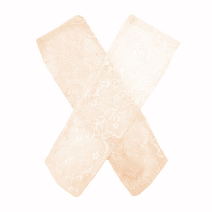 Women's Lace Fingerless Elbow-Length Gloves by Dents - Blush