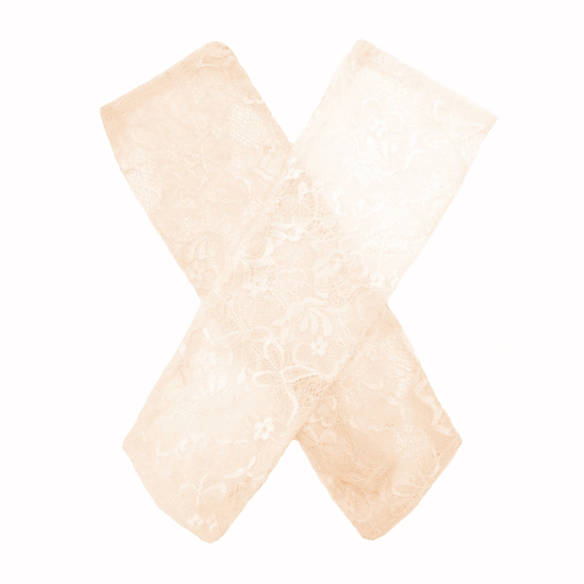 Women's Lace Fingerless Elbow-Length Gloves by Dents - Blush