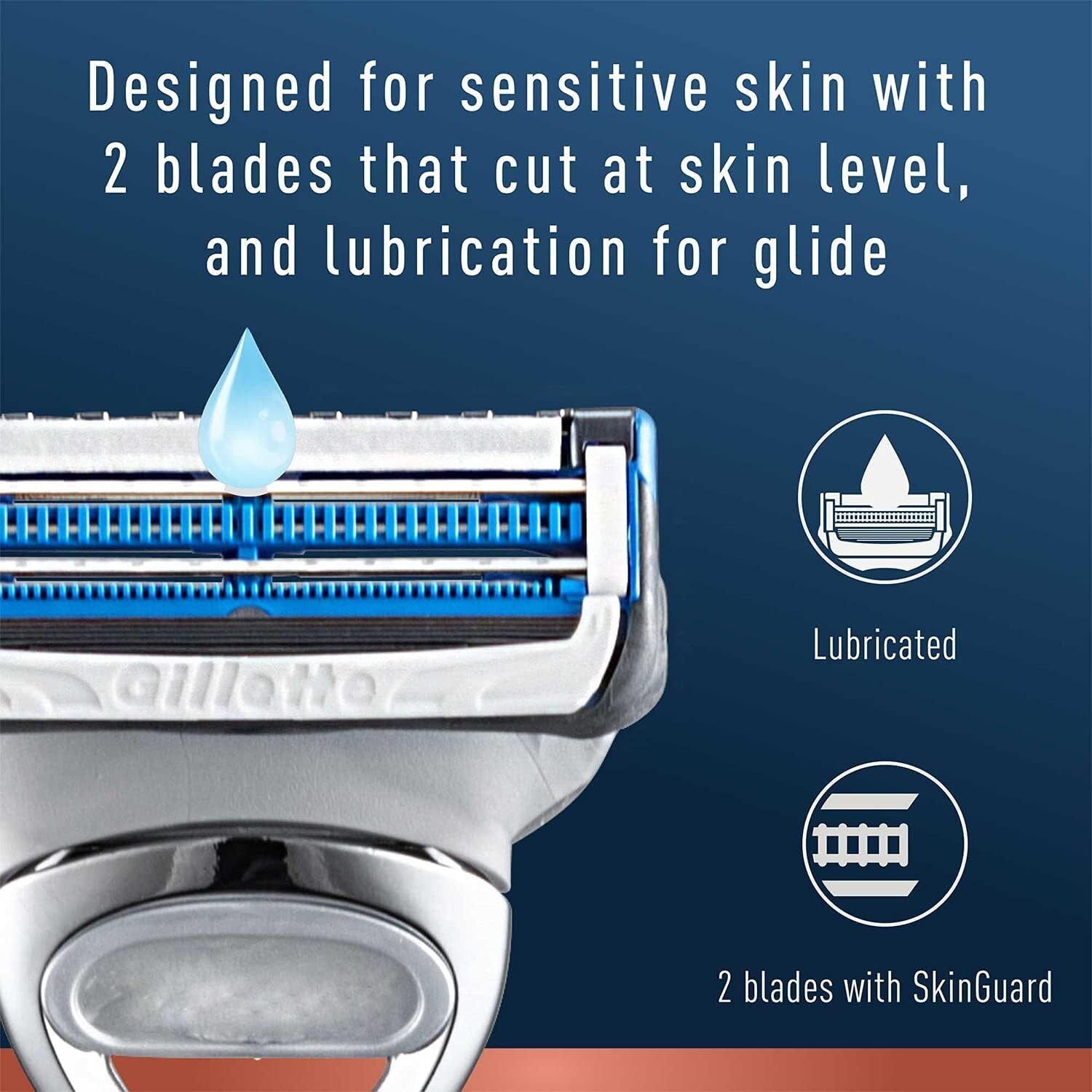 Gillette Razor for Neck & Cheeks - 1 Pack with Precision Trimmer and Lubrication - SuperSaverAU - view 5