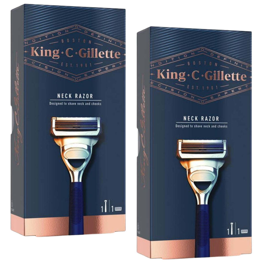 Gillette Neck and Cheeks Razor 2 Pack with Heads and Precision Trimmer