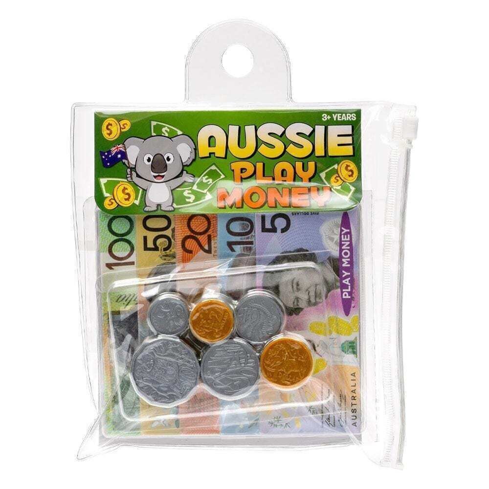 44pcs Australian Play Money Coins & Notes Maths Pretend Shopping - SuperSaverAU - view 2