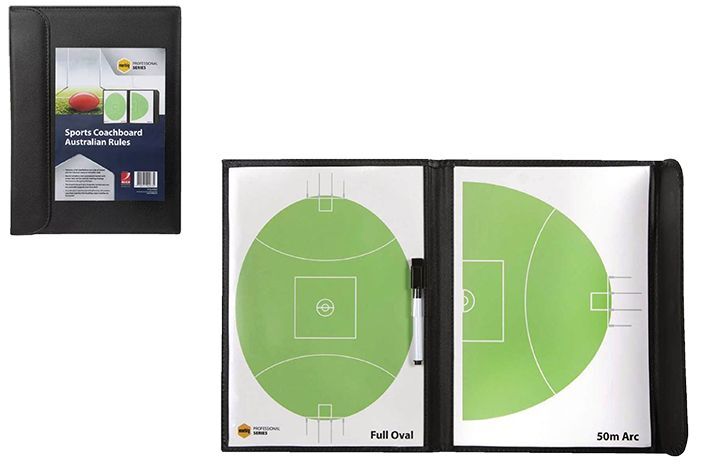 Marbig AFL Coachboard - Full Oval & 50m Arc with Marker in All-Weather Case - SuperSaverAU - view 2