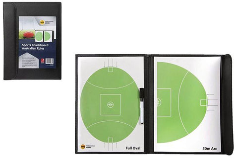 Marbig AFL Coachboard - Full Oval & 50m Arc with Marker in All-Weather Case - SuperSaverAU - view 2