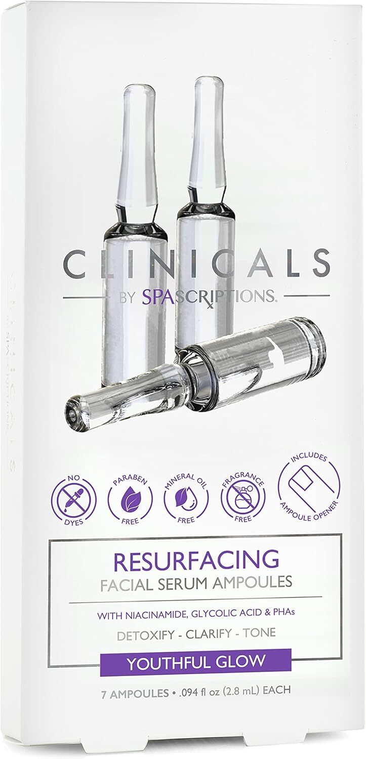 Spascriptions Clinicals Resurfacing Serum Ampoules 7 x 2.8ml Niacinamide Glycolic PHA