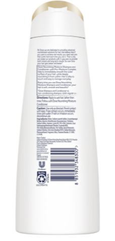 Dove Daily Moisture Shampoo 320mL for Normal to Dry Hair
