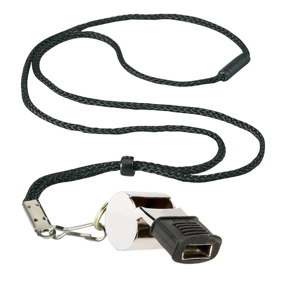 Fox 40 Super Force CMG Nickel-Plated Brass Whistle 110dB with Lanyard