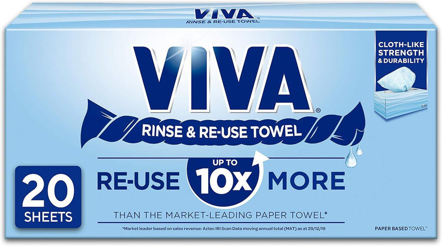 VIVA Rinse & Re-Use Paper Towel – 20 Sheets