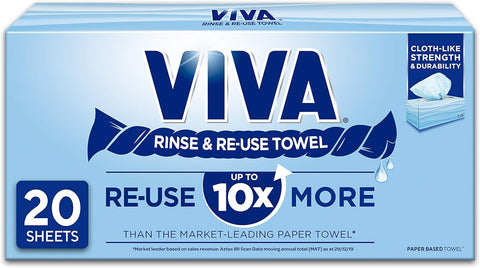 VIVA Rinse & Re-Use Paper Towel – 20 Sheets