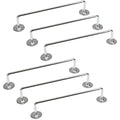 Premium Chrome Tea Towel Rails 460mm Stainless Steel - 6 Pack