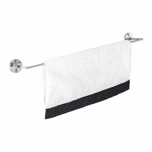 610mm Chrome Towel Rail Stainless Steel Holder Rack - Durable, Stylish, Easy Install - SuperSaverAU - view 2