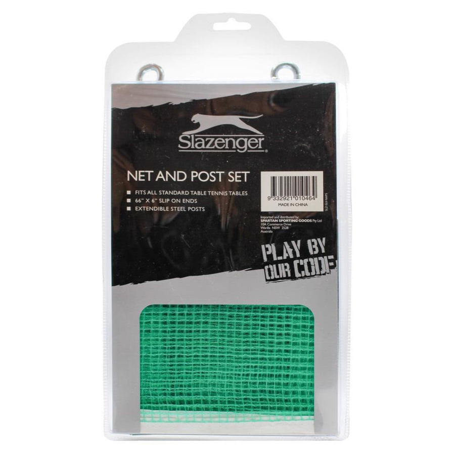Slazenger Table Tennis Net & Post Set, 66" x 6", Durable, Easy Setup - SuperSaverAU - view 1