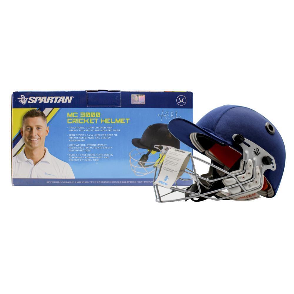 Spartan MC 3000 Cricket Helmet with Sure Fit Faceguard - Navy, Large