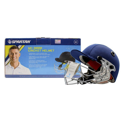 Spartan MC 3000 Cricket Helmet with Sure Fit Faceguard - Navy, Large