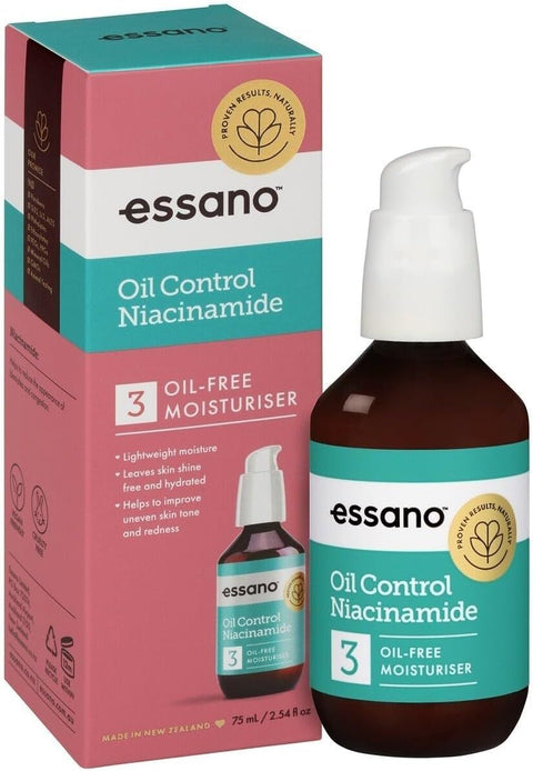 Essano Niacinamide Oil Control Face Moisturiser 75ml Matte Hydrating Skincare