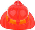 KIDS FIREMAN HAT Firemans Helmet Costume Dress Up Party Red Plastic Halloween Cap - SuperSaverAU - view 4
