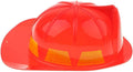KIDS FIREMAN HAT Firemans Helmet Costume Dress Up Party Red Plastic Halloween Cap - SuperSaverAU - view 5