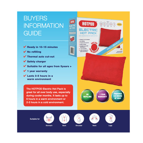 HOTPOD Electric Hot Pack Water Bottle Reheat-able Pillow Pad Sleep Aid - Safety Approved - SuperSaverAU - view 2