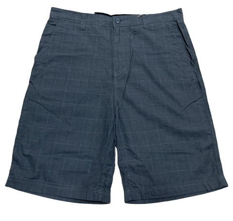 Premium Men's Check Grey 100% Cotton Summer Shorts L/34