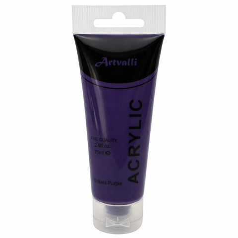 Premium Water Based Acrylic Paint 75ml Tube - Brilliant Purple