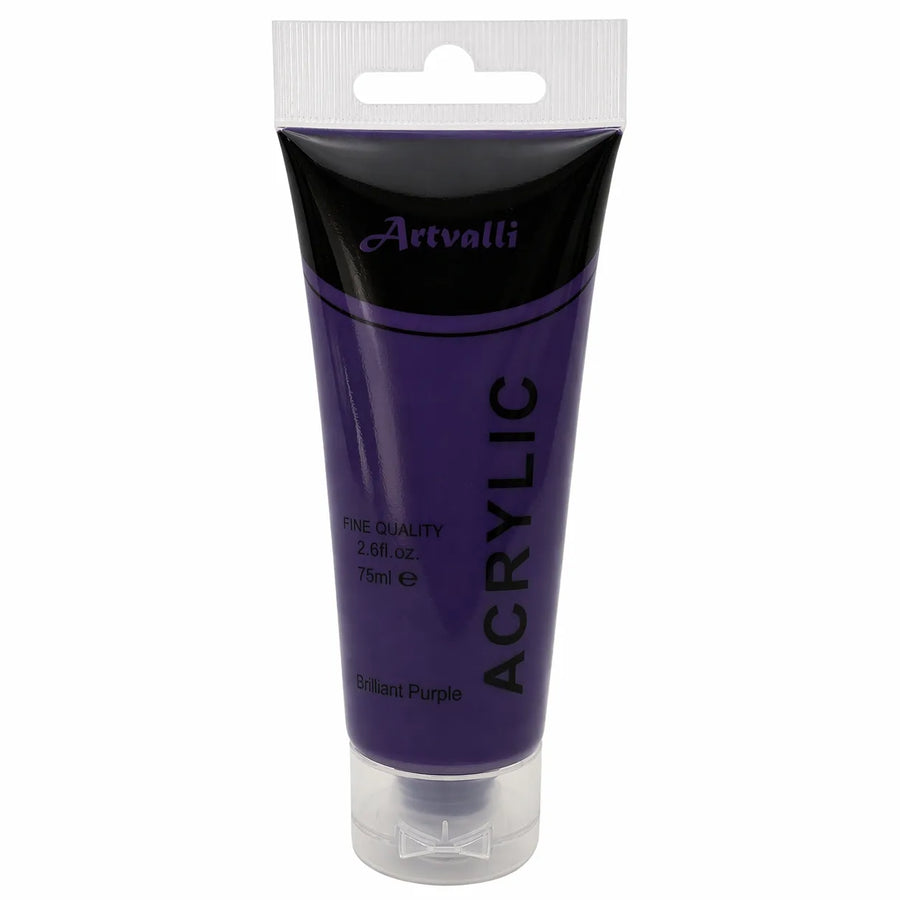 Premium Water Based Acrylic Paint 75ml Tube - Brilliant Purple