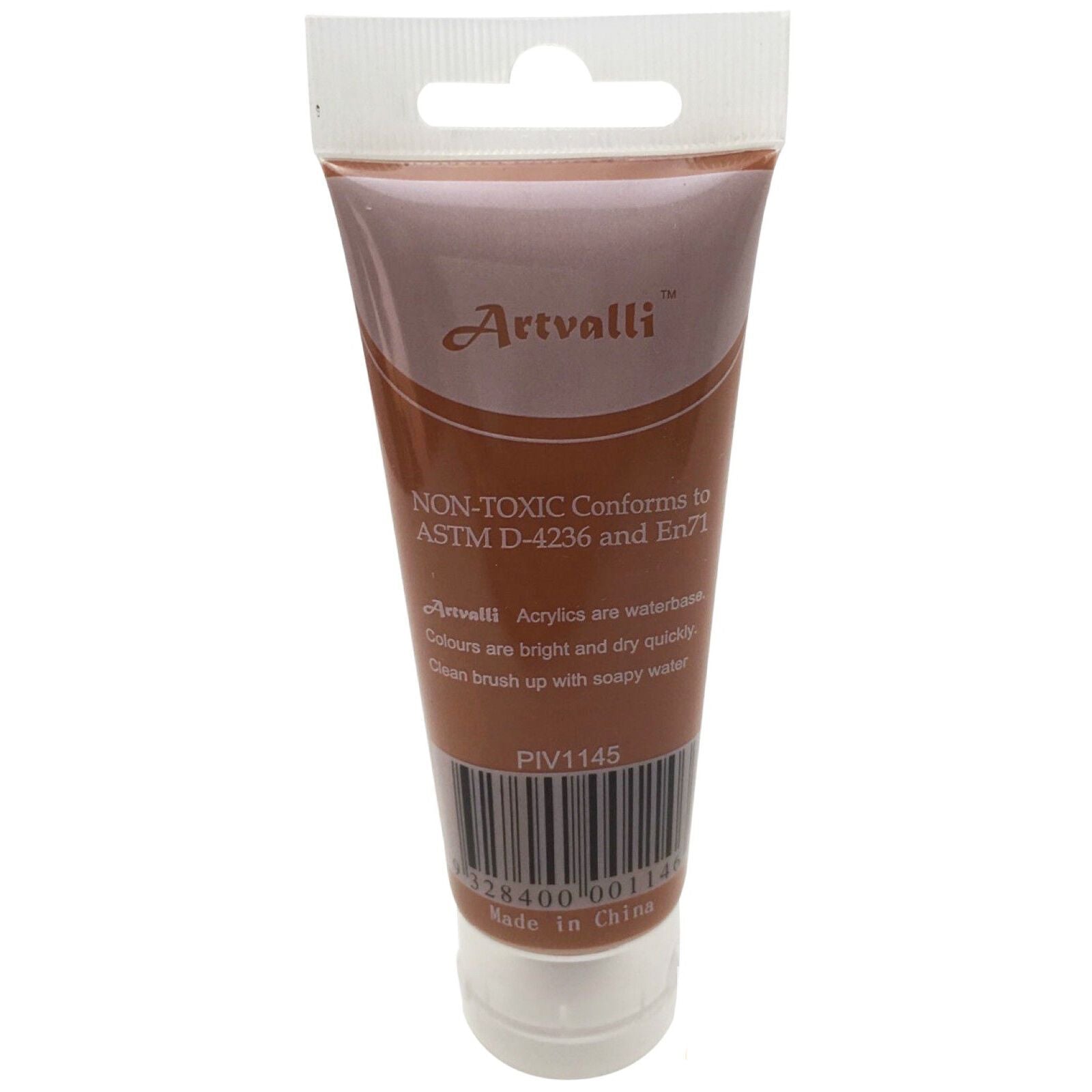 Premium Water Based Acrylic Paint 75ml Tube - Burnt Sienna