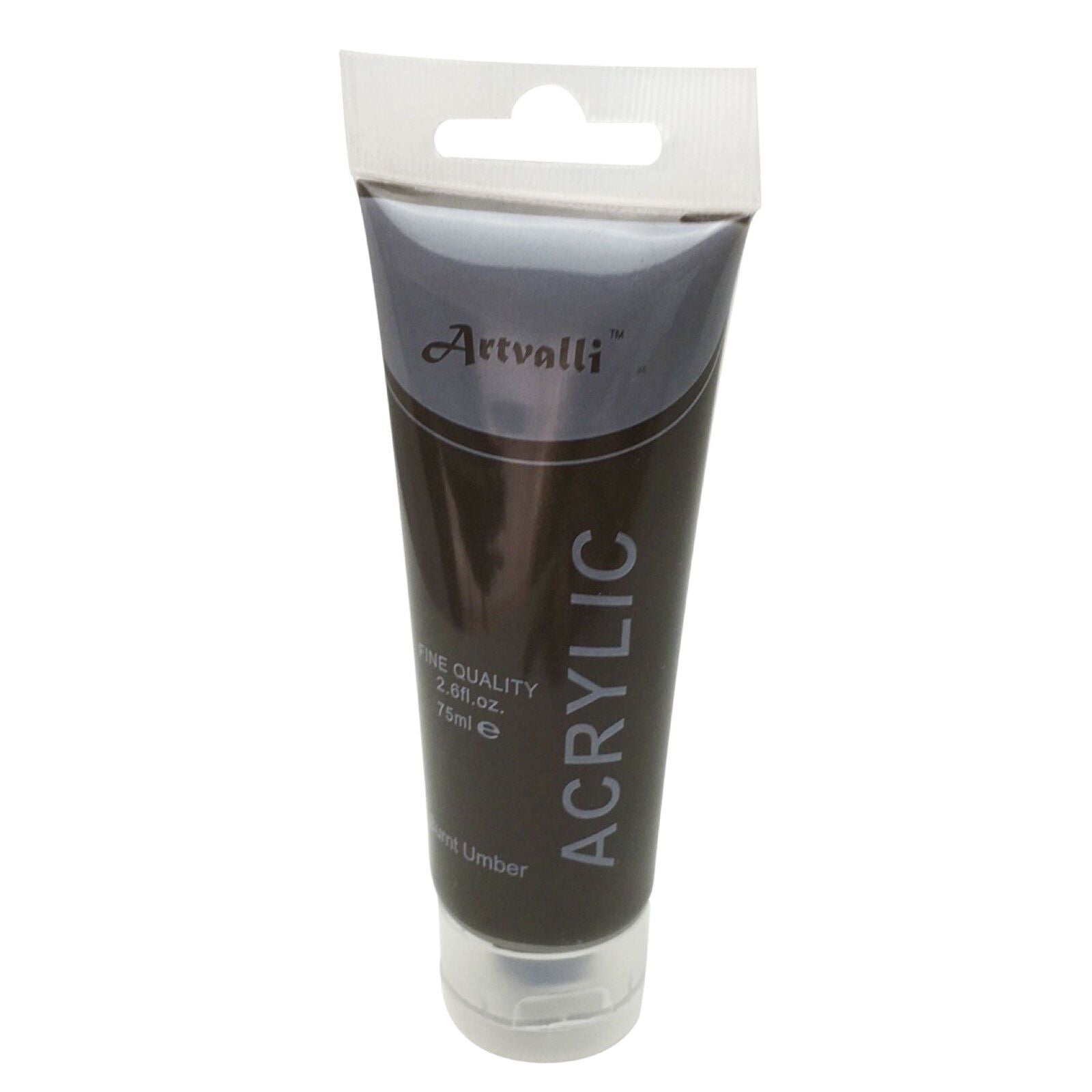 Premium Water Based Acrylic Paint 75ml Tube - Burnt Umber