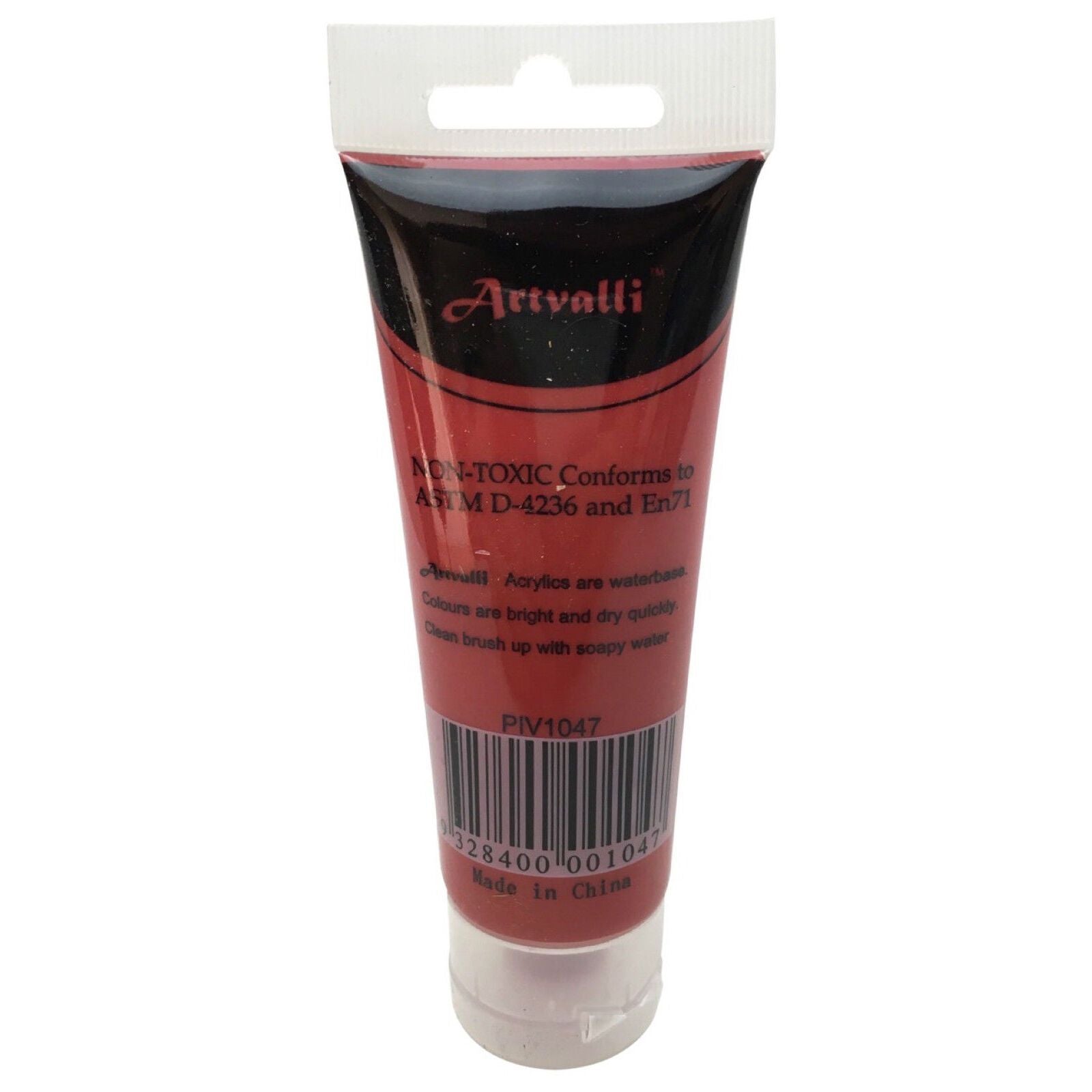 Premium Water Based Acrylic Paint 75ml Tube - Carmine Red