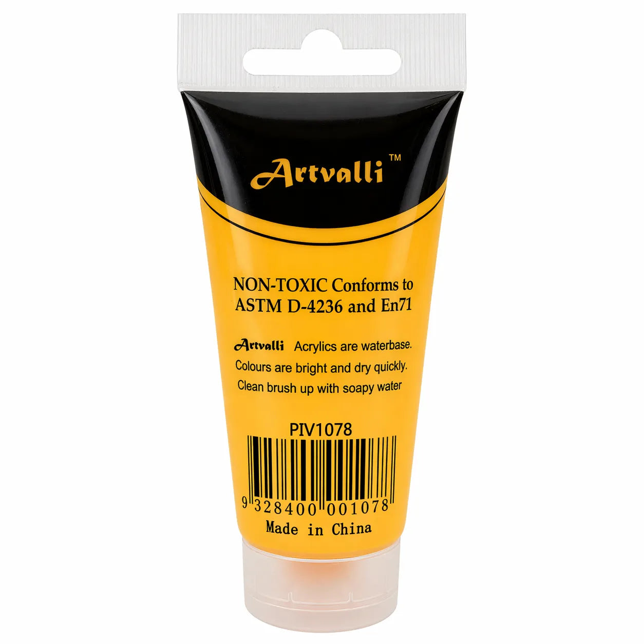 Premium Water Based Acrylic Paint 75ml Tube - Medium Yellow