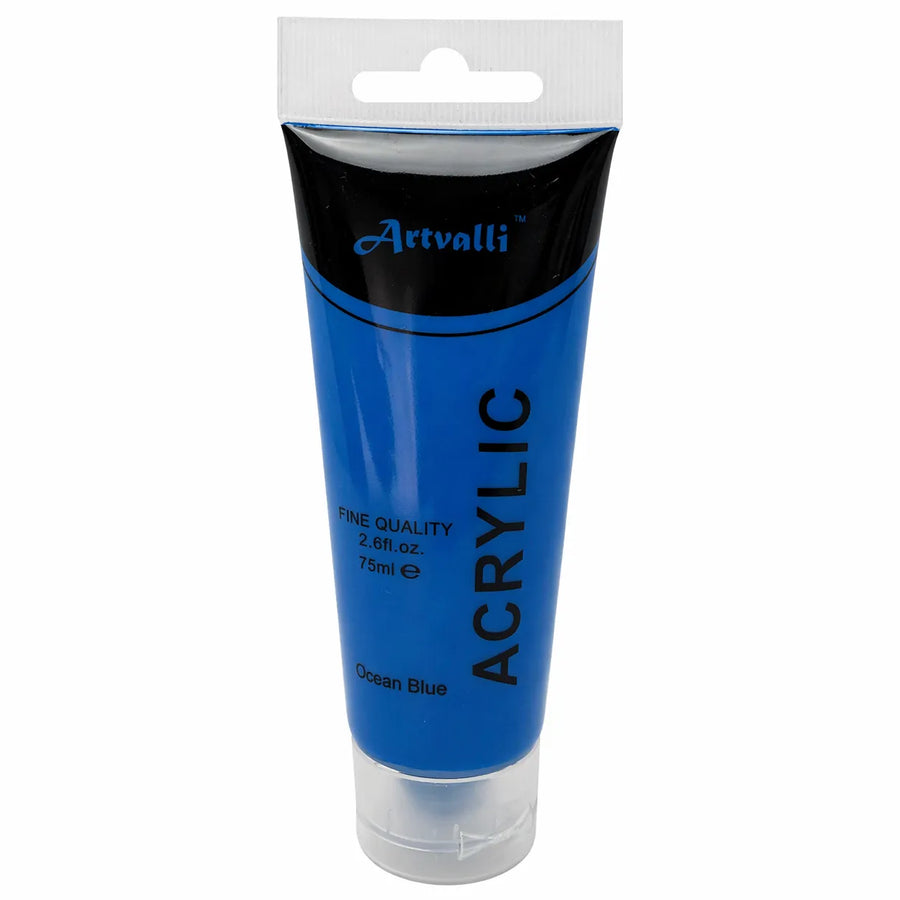 Premium Water Based Acrylic Paint 75ml Tube - Ocean Blue