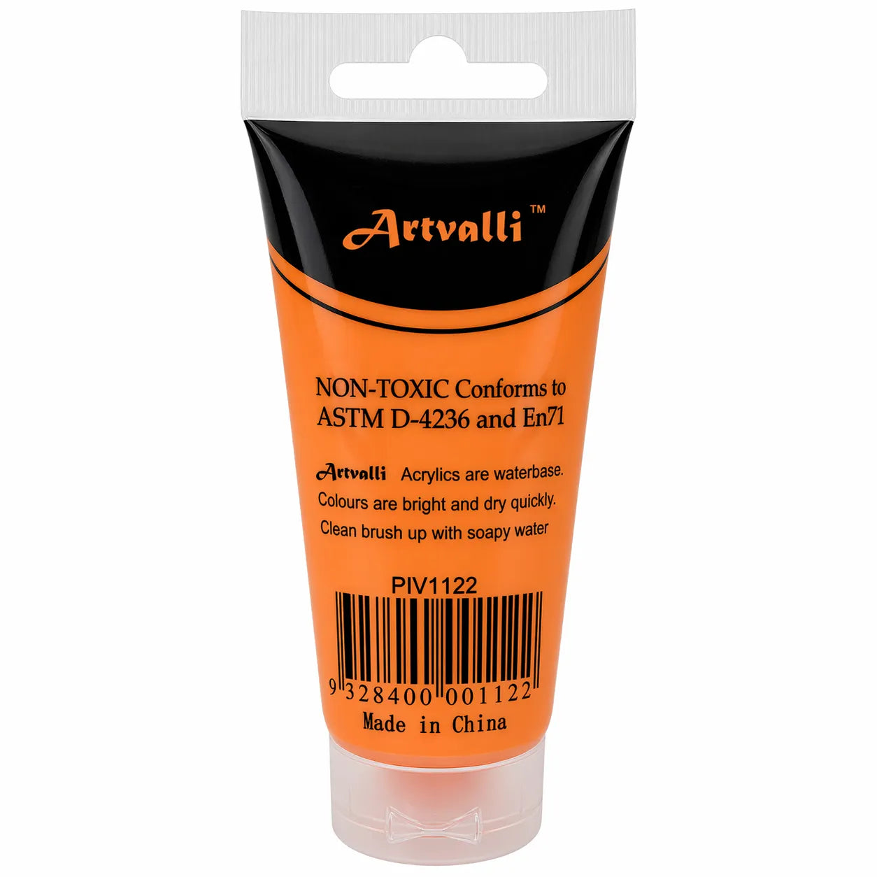 Premium Water Based Acrylic Paint 75ml Tube - Orange