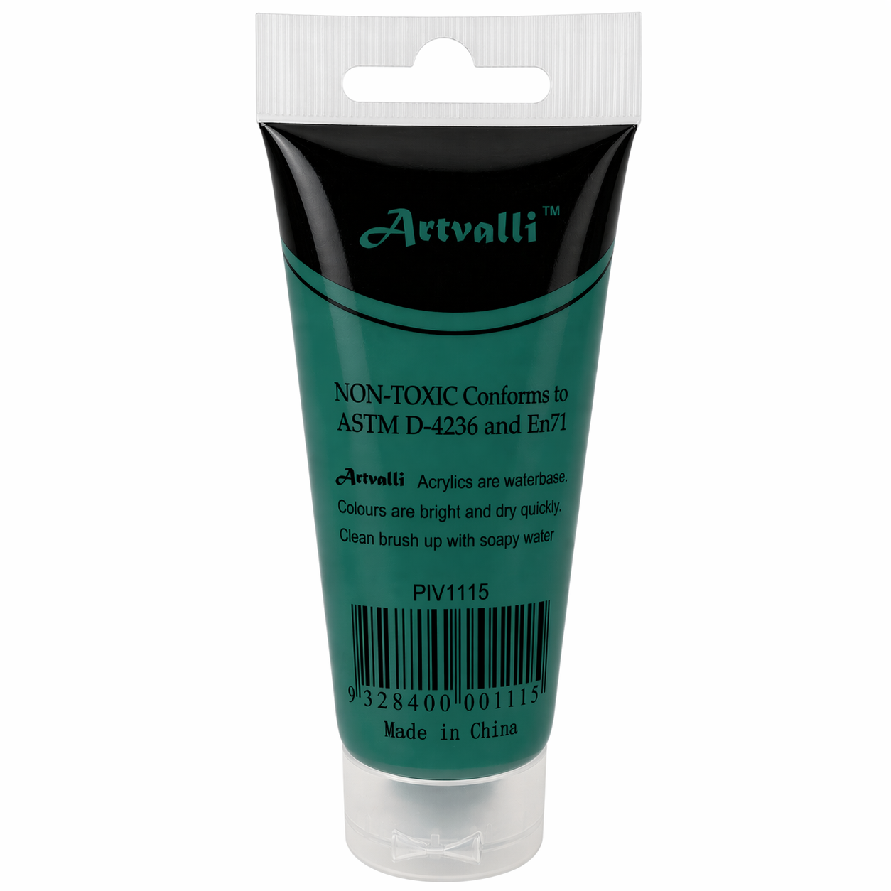 Premium Water Based Acrylic Paint 75ml Tube - Phthalo Green