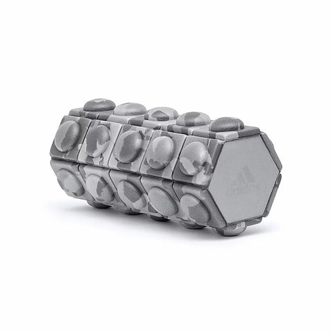 Adidas Mini Textured Foam Roller for Muscle Recovery - Grey Camo, 18cm