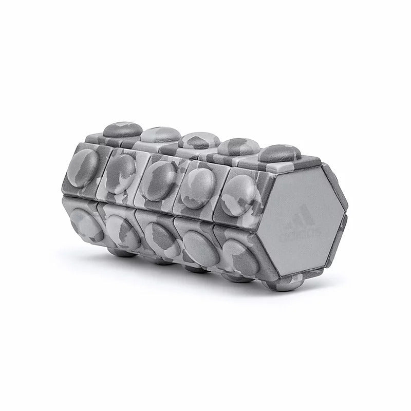 Adidas Mini Textured Foam Roller for Muscle Recovery - Grey Camo, 18cm