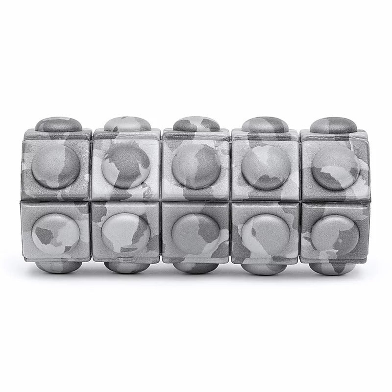 Adidas Mini Textured Foam Roller for Muscle Recovery - Grey Camo, 18cm
