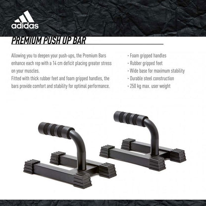 Adidas Push Up Bars with Non-Slip Handles for Gym Training
