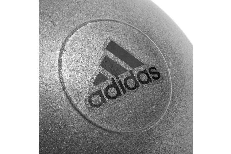 Adidas Anti-Burst Gym Ball with Dual-Texture Grip & Pump - Grey, 75cm