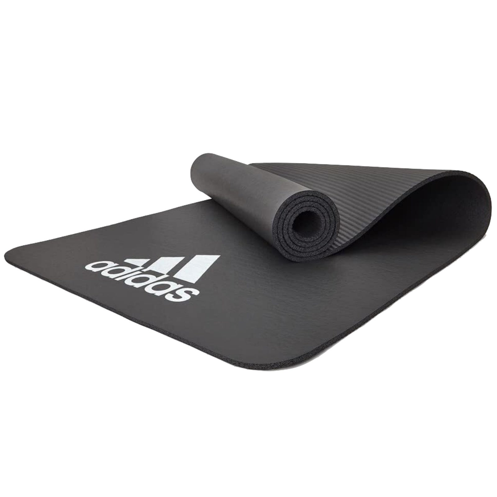 Adidas Fitness Mat 7mm NBR with Ridged Grip Base - Grey