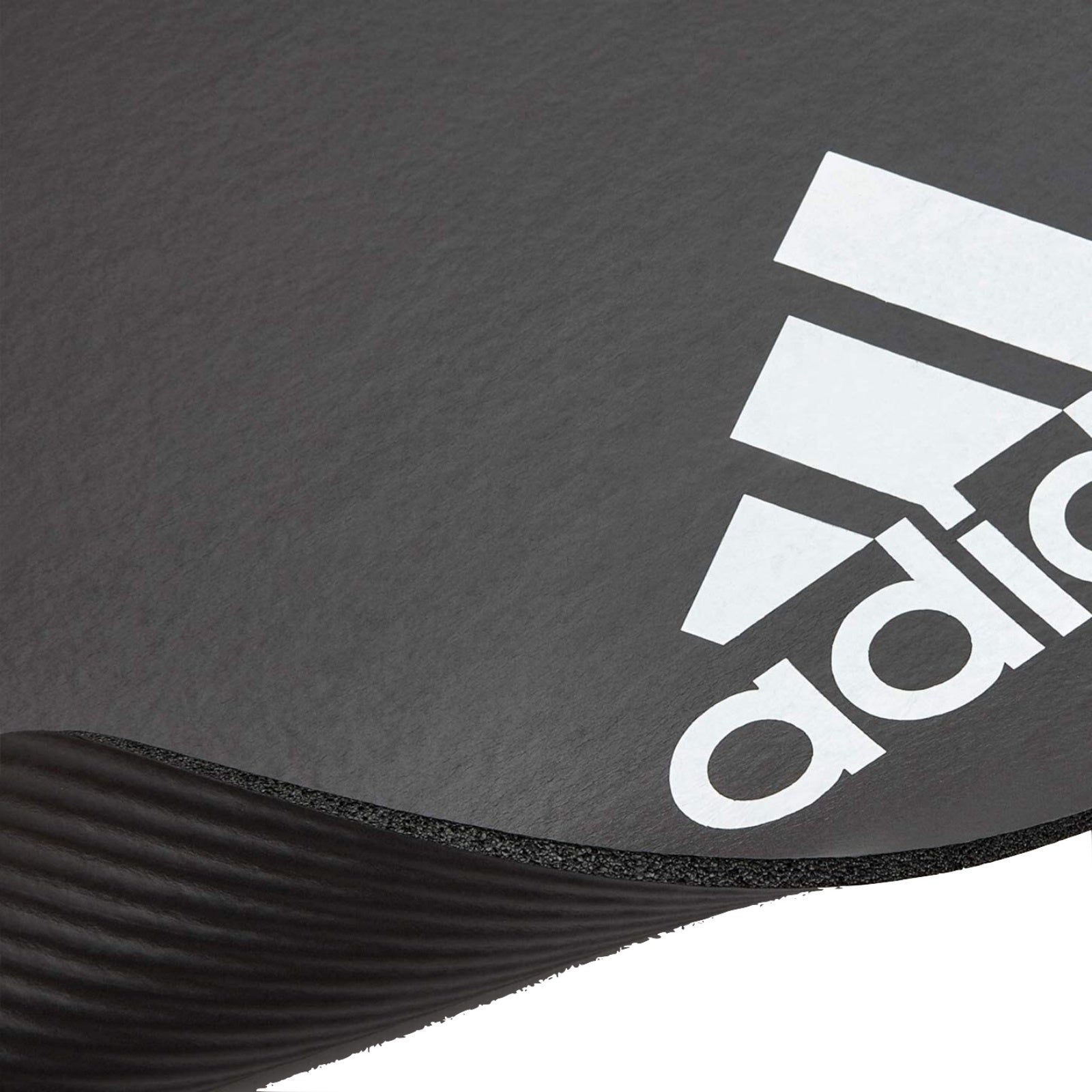 Adidas Fitness Mat 7mm NBR with Ridged Grip Base - Grey