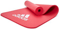 Adidas Fitness Mat with Ridged Non-Slip Base - Red, 7mm