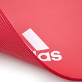 Adidas Fitness Mat with Ridged Non-Slip Base - Red, 7mm