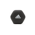 Adidas Hex Cast Iron Dumbbells with Neoprene Coating - 4kg Pair