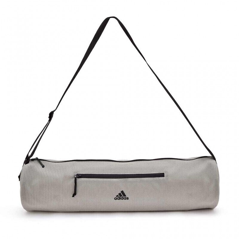 Adidas Yoga Mat Carrier Bag with Zip Pocket & Adjustable Strap - Grey
